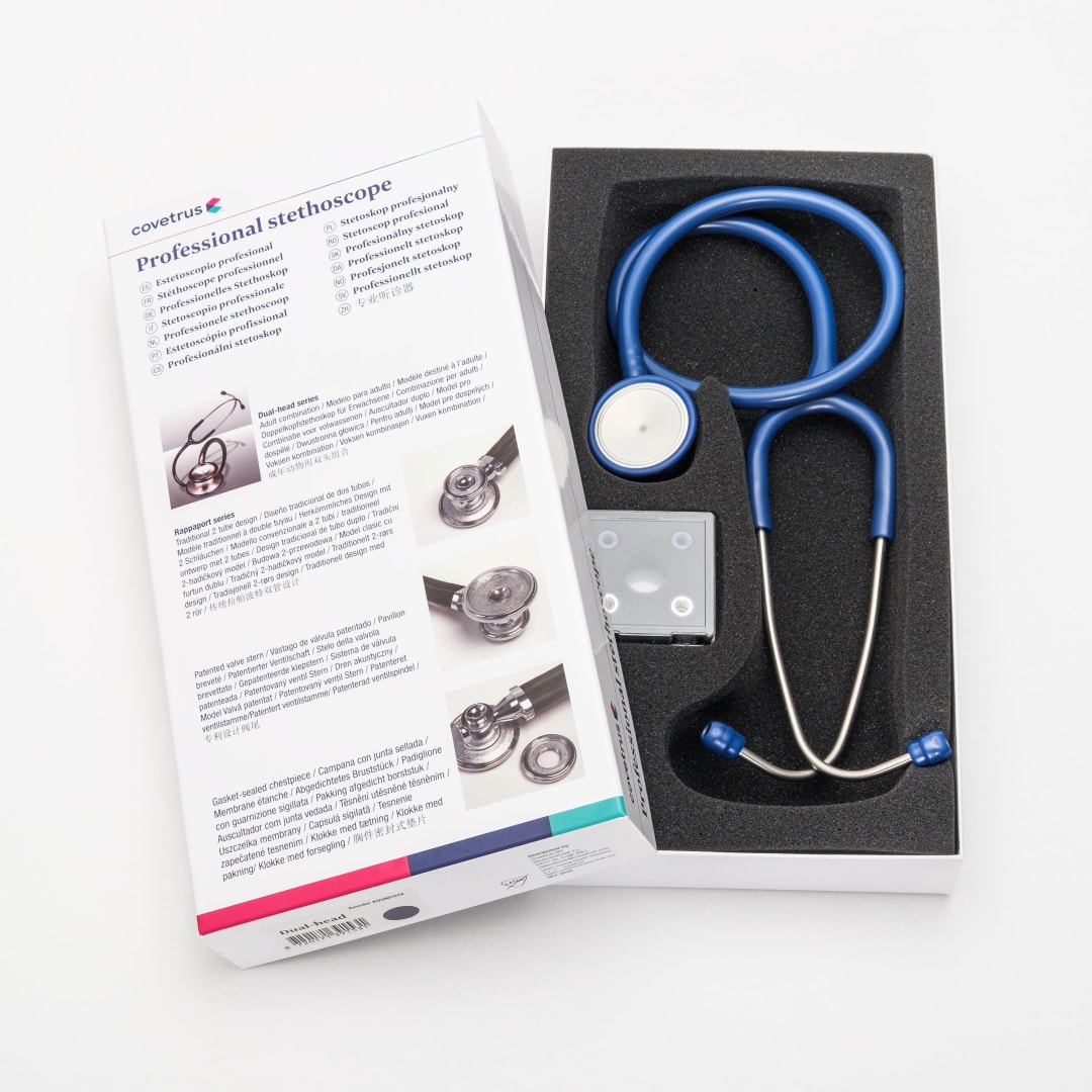 Professional Dual Head Stethoscope, Navy Blue