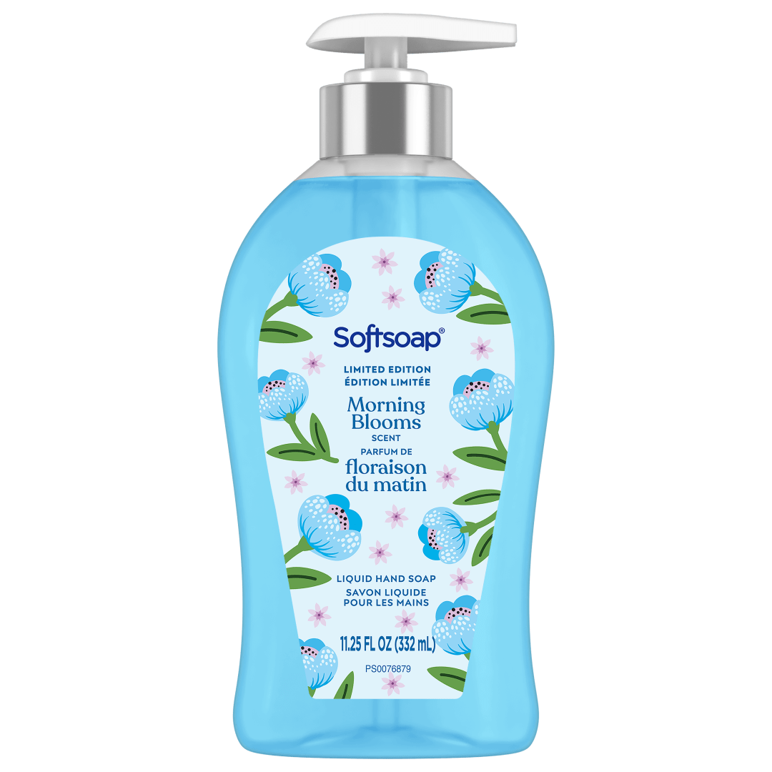 Softsoap Limited Edition Liquid Hand Soap, Seasonal Hand Soap, Paraben Free, pH Balanced, Morning Blooms Scent, 11.25 fl oz Pump Bottle