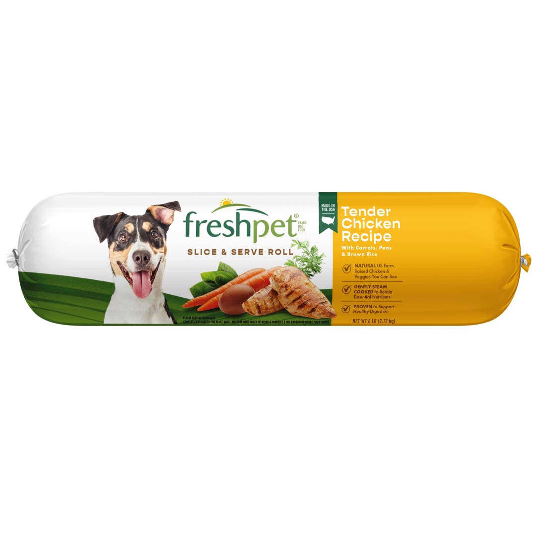 Freshpet Healthy & Natural Dog Food, Fresh Chicken Roll, 6lb