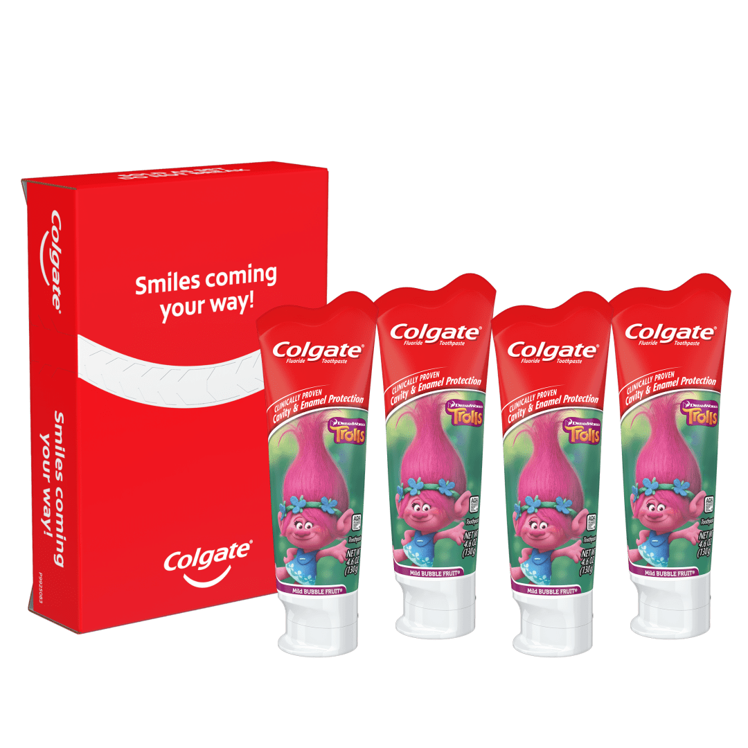 Colgate Kids Toothpaste with Anticavity Fluoride, Trolls - 4.6 ounces (4 Pack)