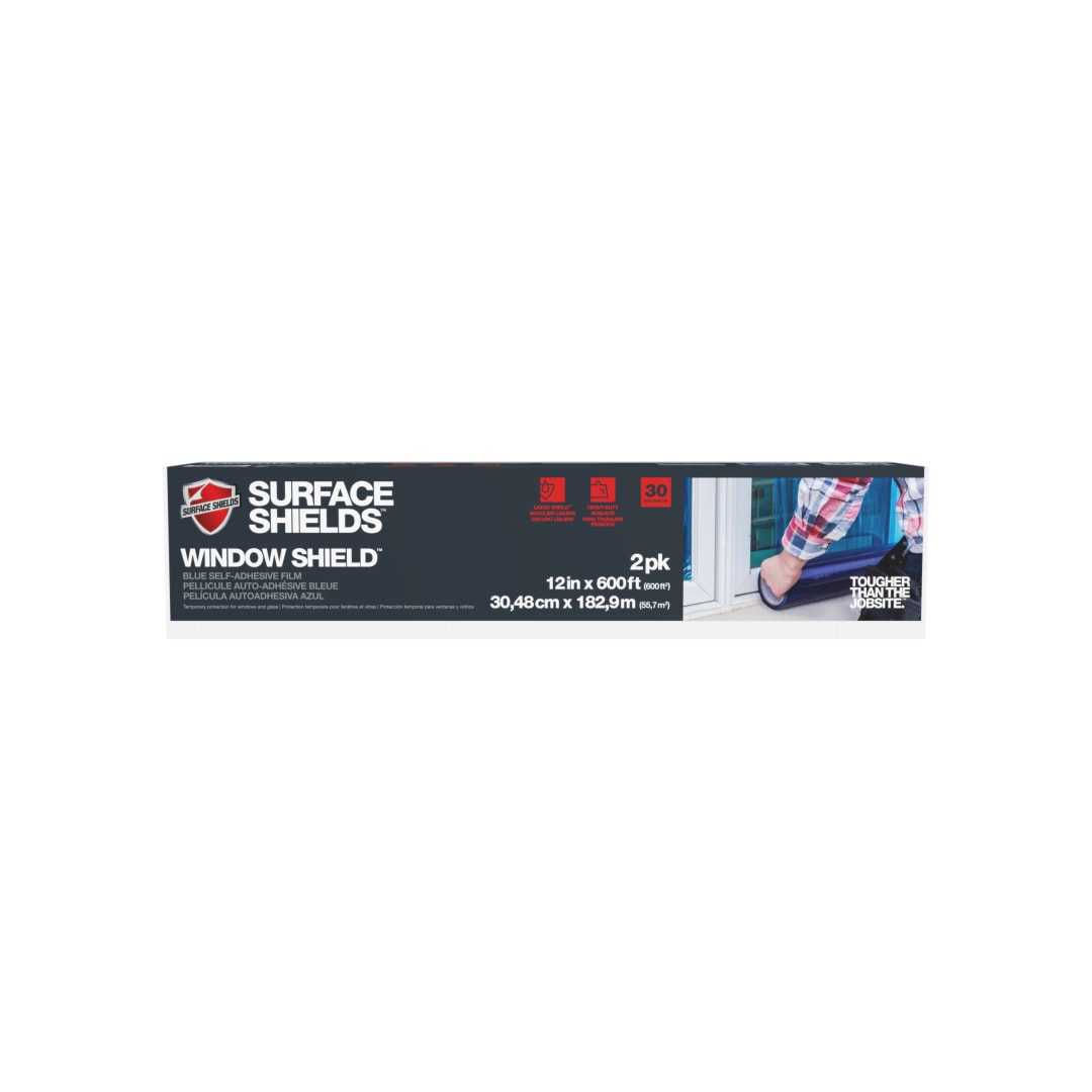 Window Shield™ Protection Film, 30-45day, Blue, 12" x 600', 2pk