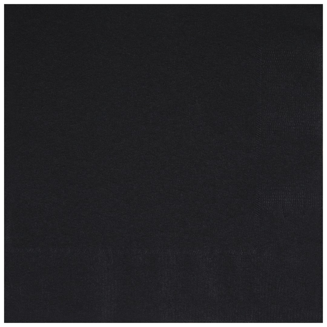 Midnight Black Solid Beverage Napkins, 20ct
