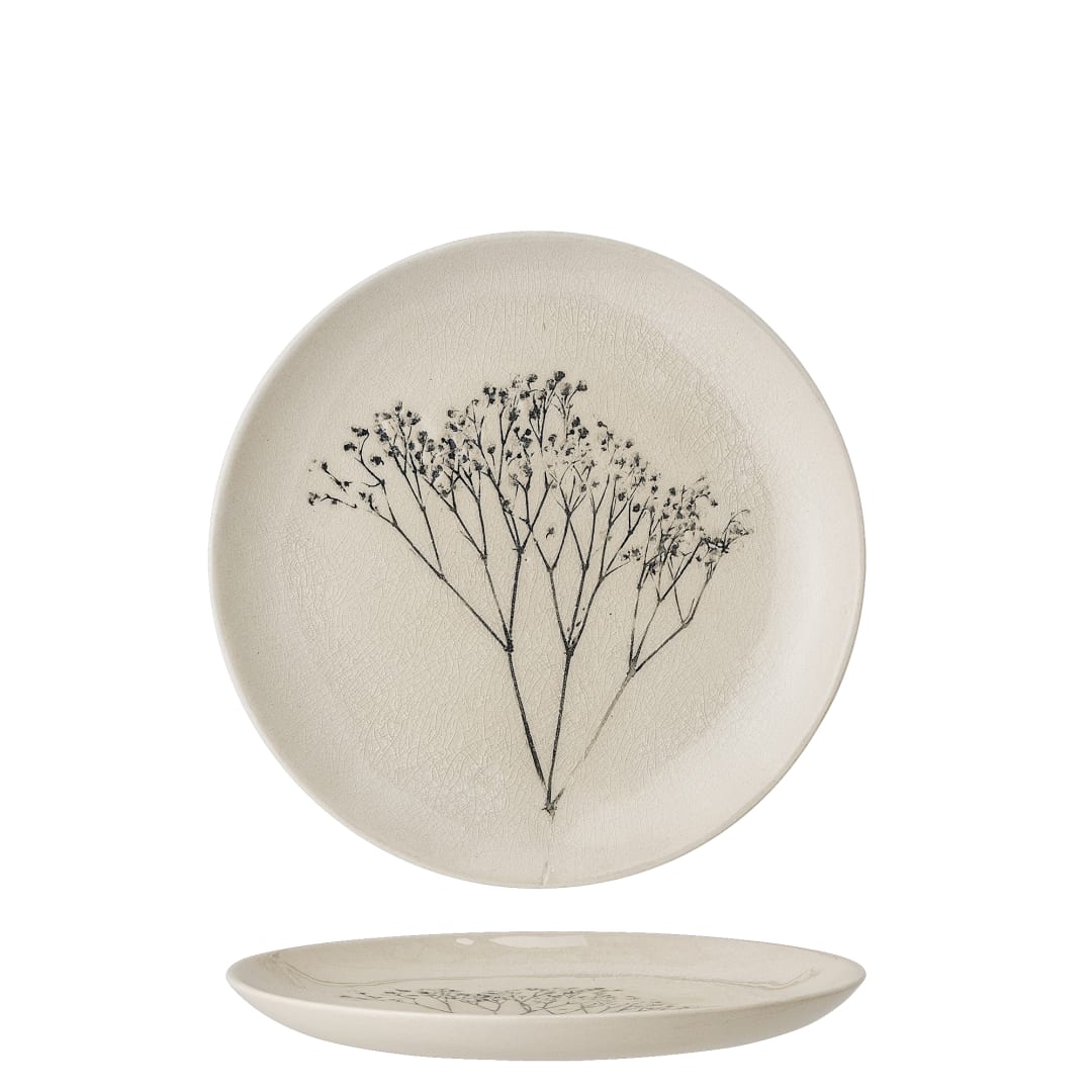 82047393 - Bea Plate, Nature, Stoneware STOCK: 300