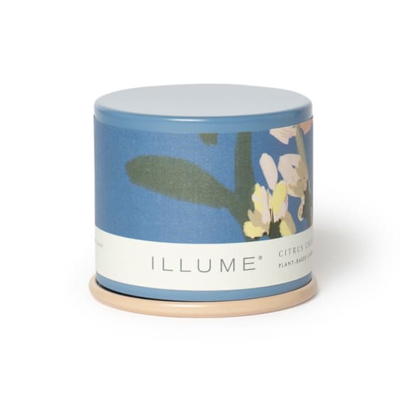 4536434300 - Citrus Crush Demi Vanity Tin Candle, Blue, STOCK: 237