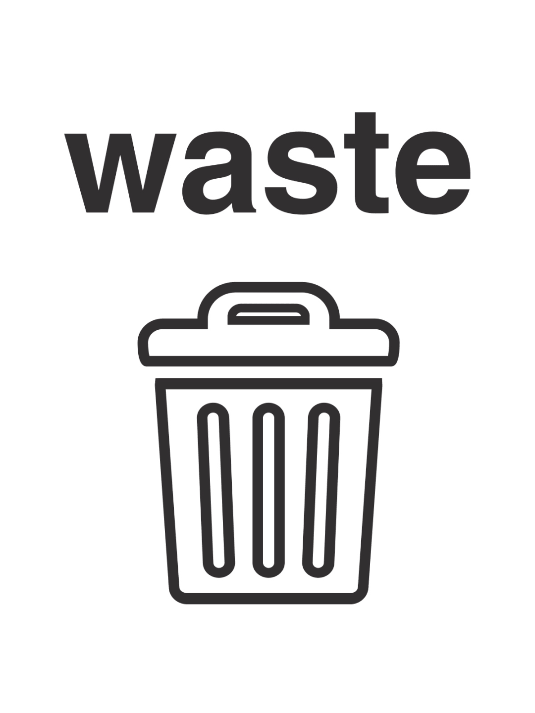  VANTAGE - Label - Waste - Black