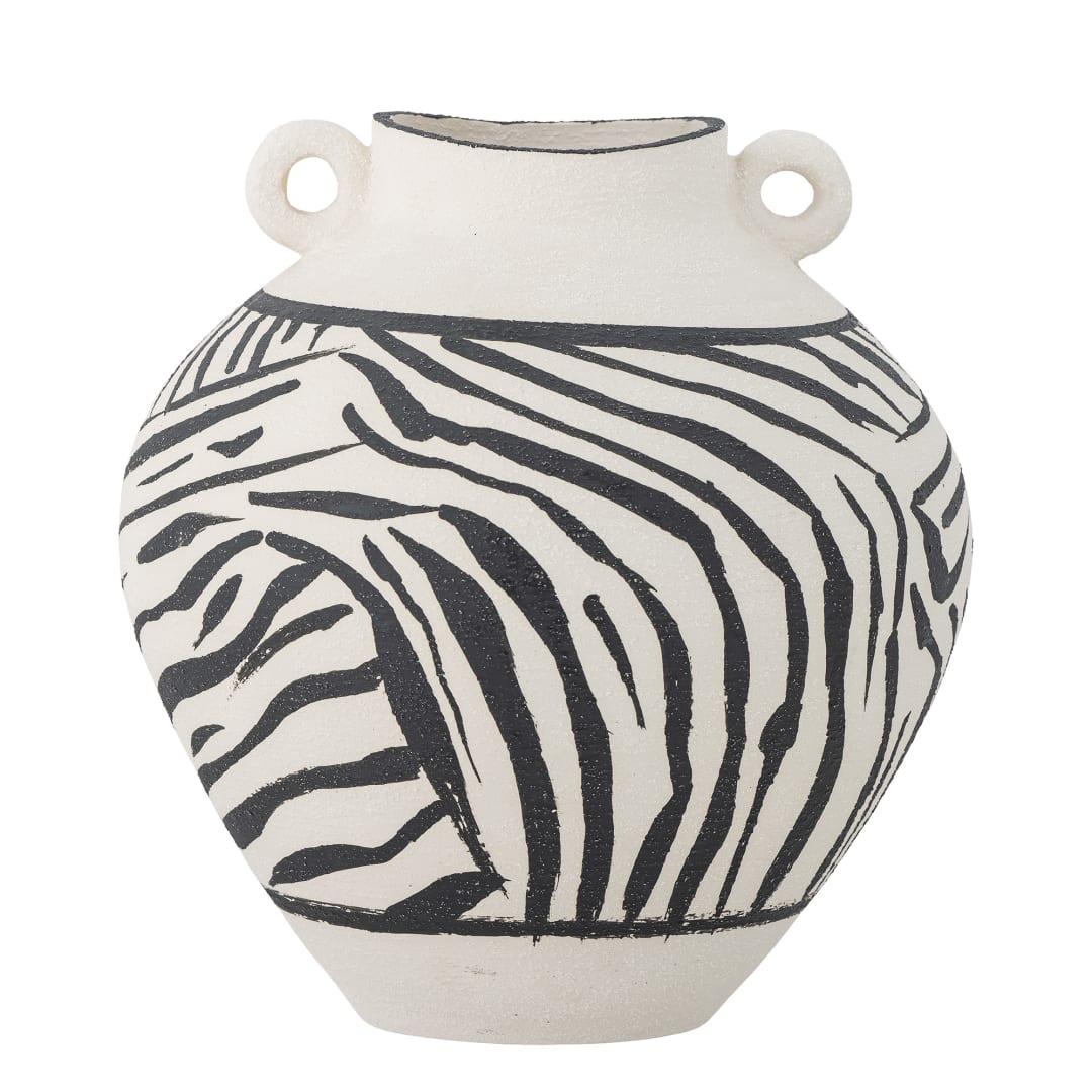 82060714 - Togo Vase, Black, Stoneware STOCK: 80