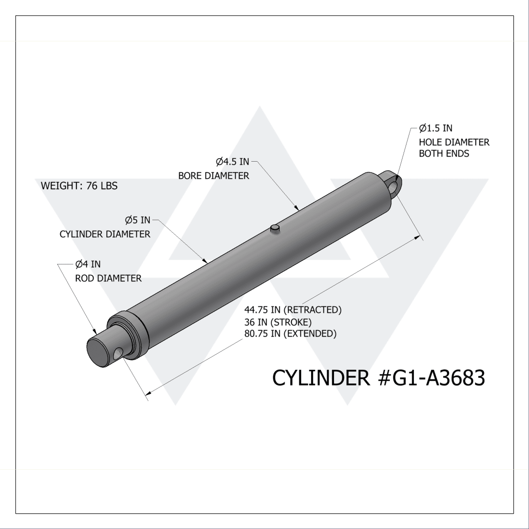 Galbreath™ S.A. Cylinder 4 1/4X3 3/4RX36