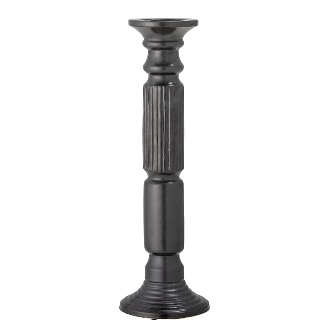 82053759 - Millas Candle Holder, Black, Ceramic STOCK: 39