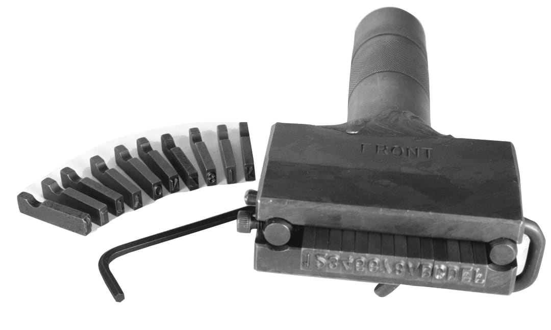 Type Holder-3/16" 10 Piece Character Capacity