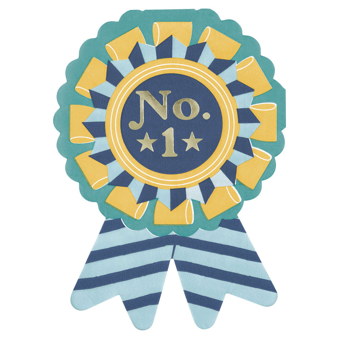 Party for Dad "No. 1" Badge-Shaped Luncheon Napkin, 16ct - Foil Stamping
