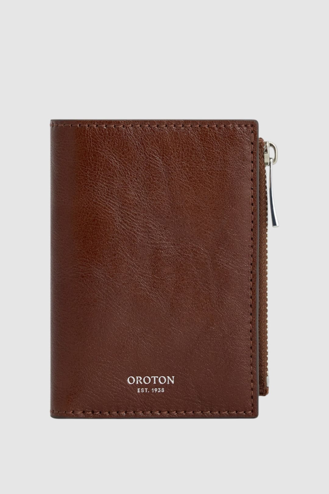 Cecile Burnished Leather 10 Credit Card Mini Zip Wallet