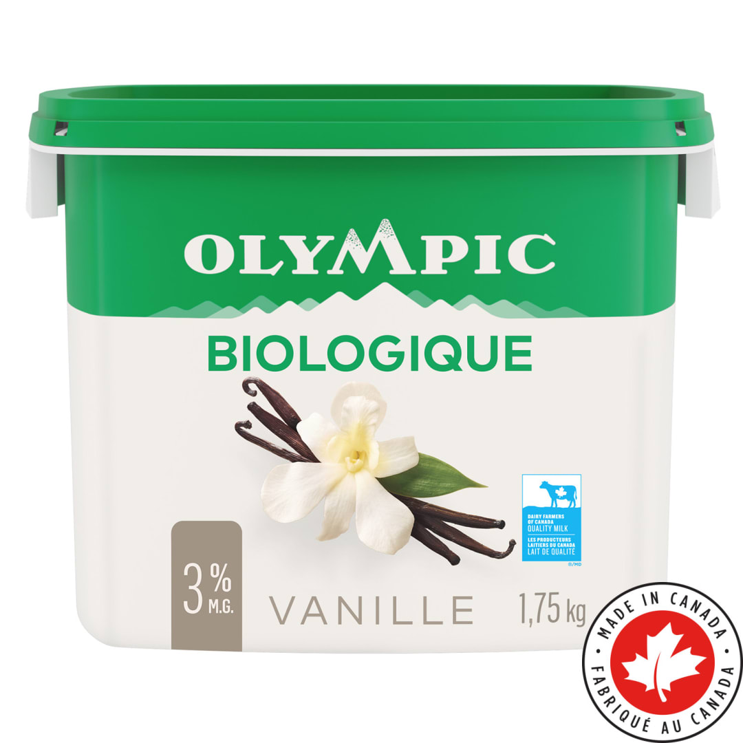 Olympic Organic Vanilla 3% Yogurt Tub, 1.75KG