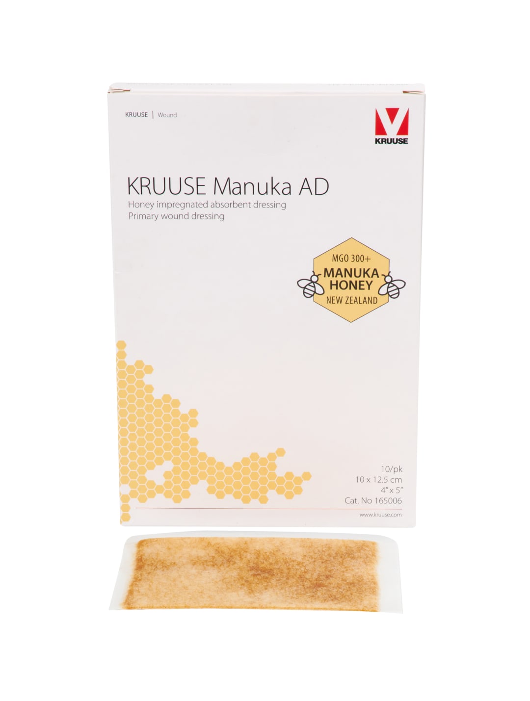 KRUUSE Manuka Honey AD Absorbent Dressing, 10 x 12.5cm, Sterile