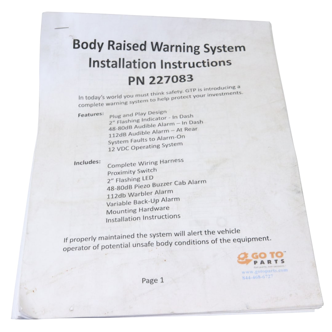 Galbreath™ Manual-Body Raised Warning System