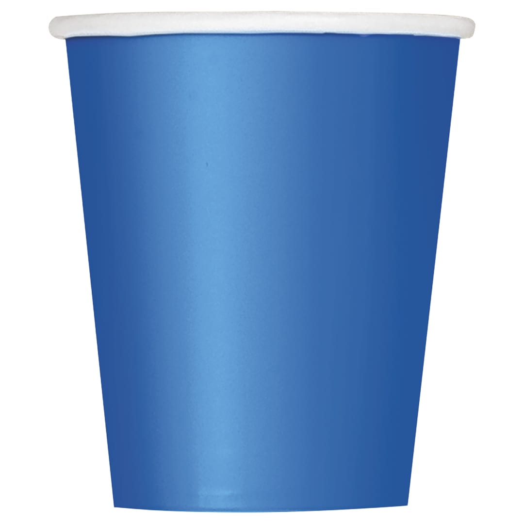 Royal Blue Solid 9oz Paper Cups, 8ct