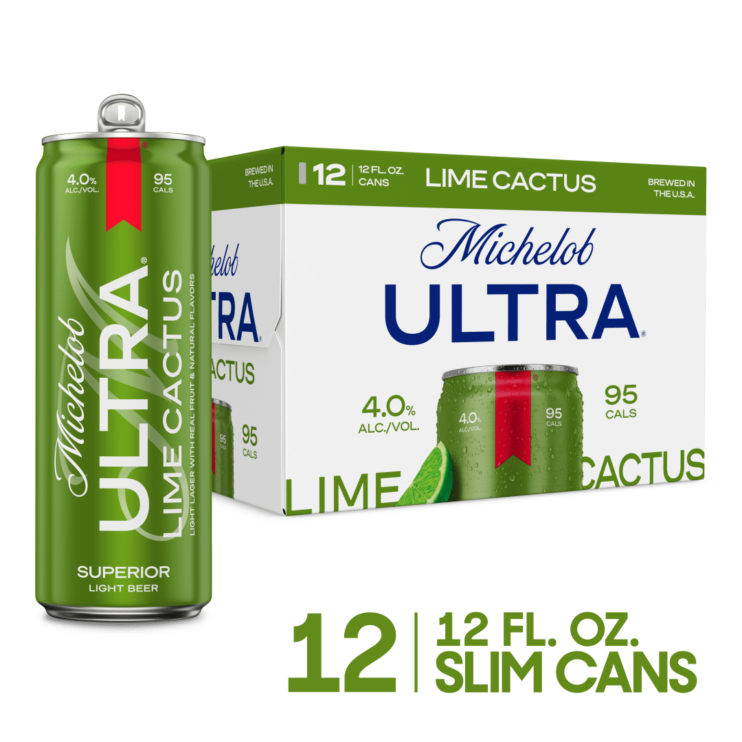 Michelob ULTRA Lime Cactus Beer 12 Pack, 12 fl oz Cans, 4% ABV