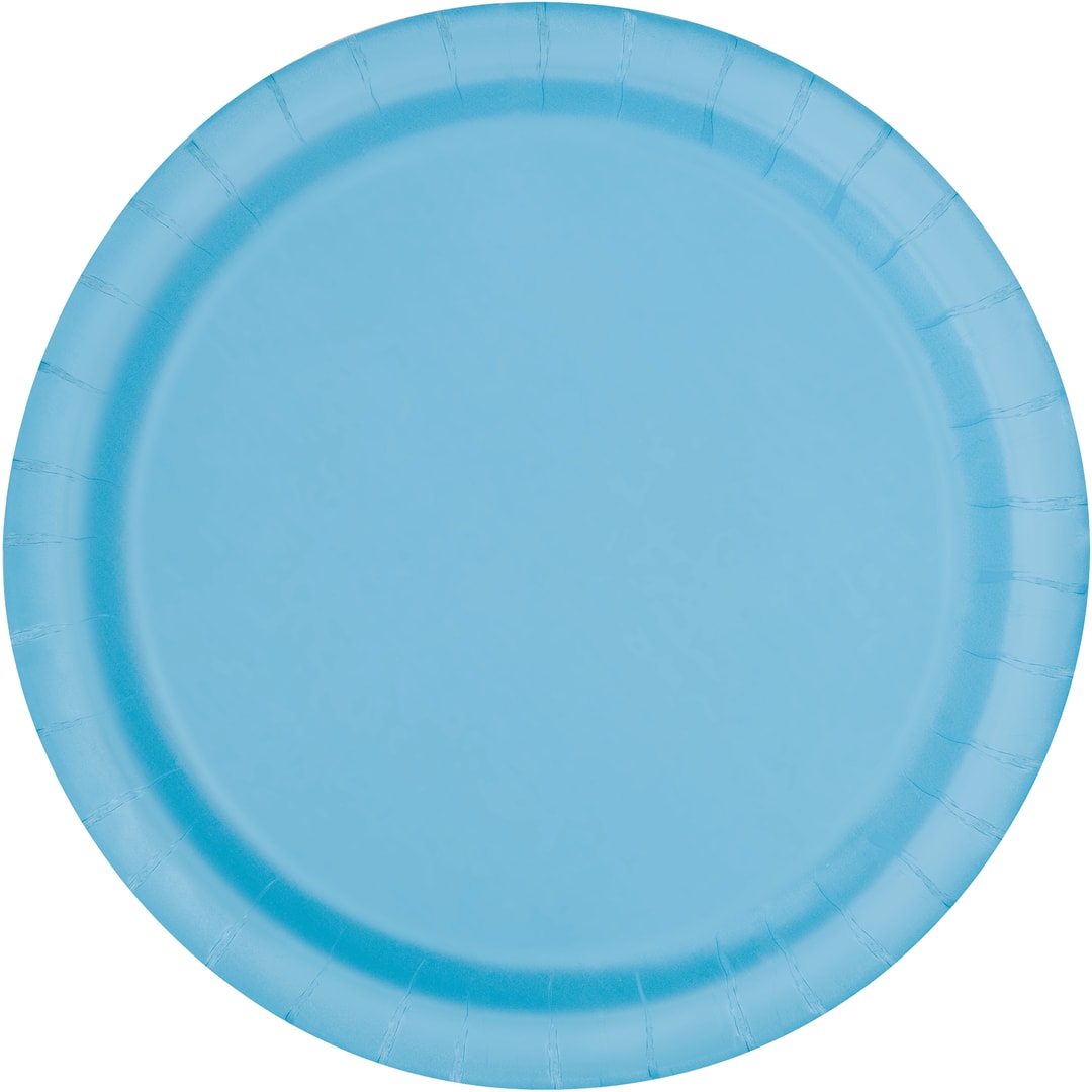 Powder Blue Solid Round 10" Dinner Plates, 50ct