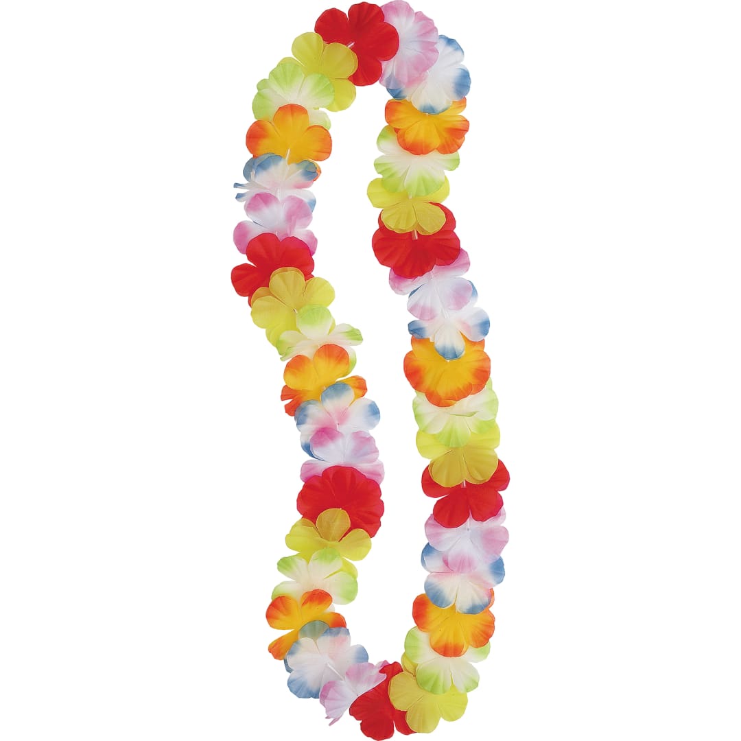 Hawaiian Flower Lei 42" - Multicolor