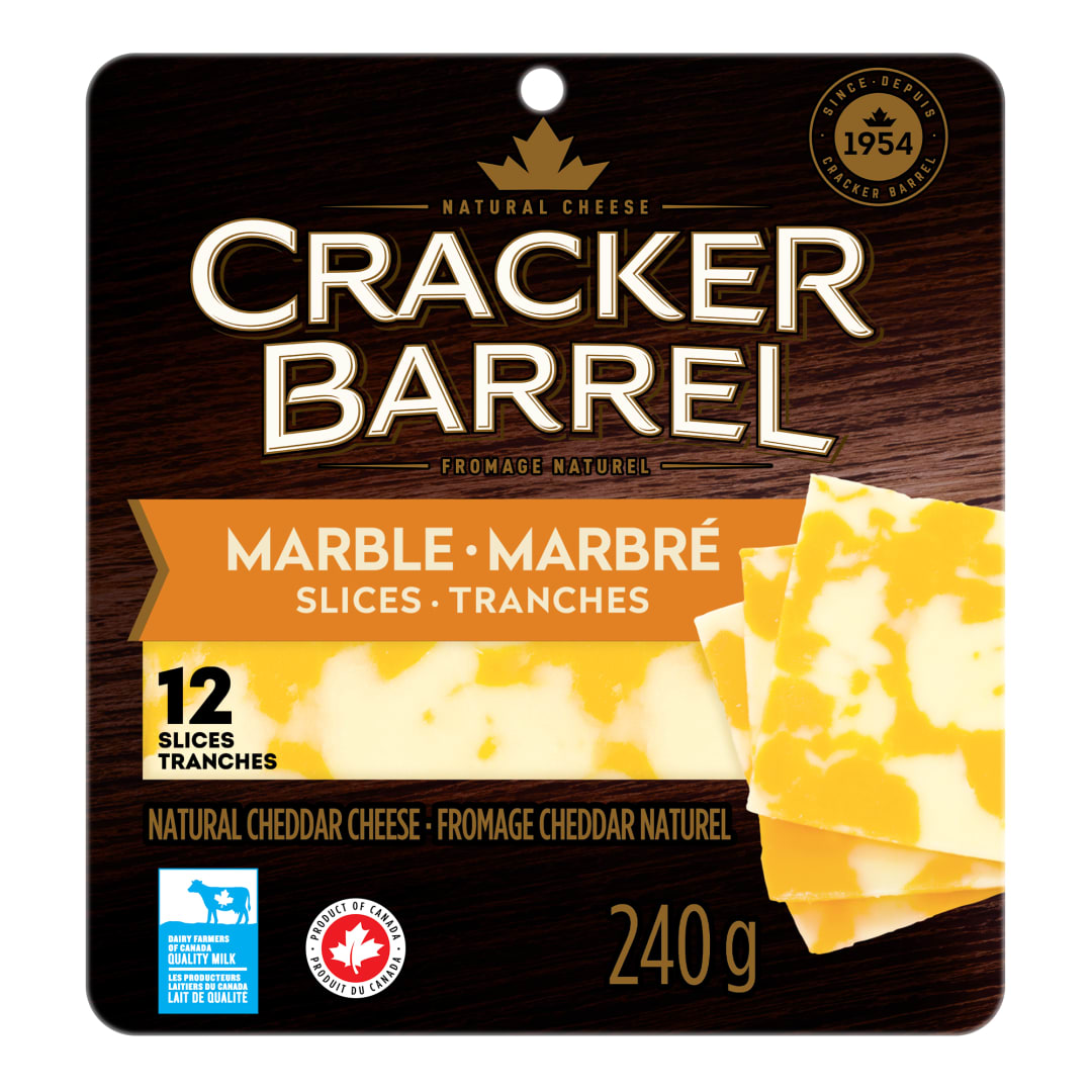Cracker Barrel Marble Cheese Slices, 240g