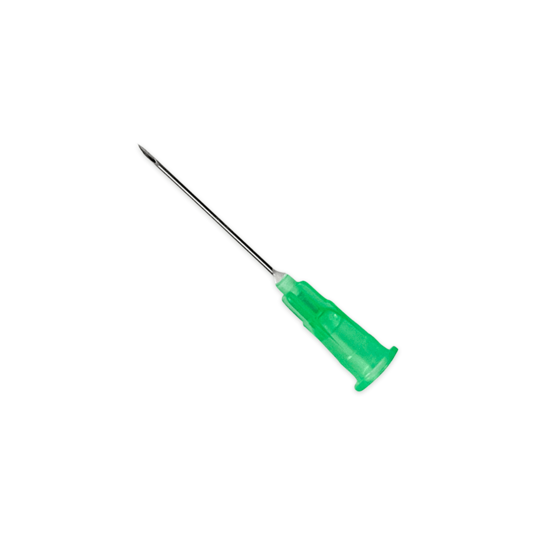KRUUSE Vet Hypodermic Needle, Green, 21G x 1″, 0.80 x 25mm, Sterile