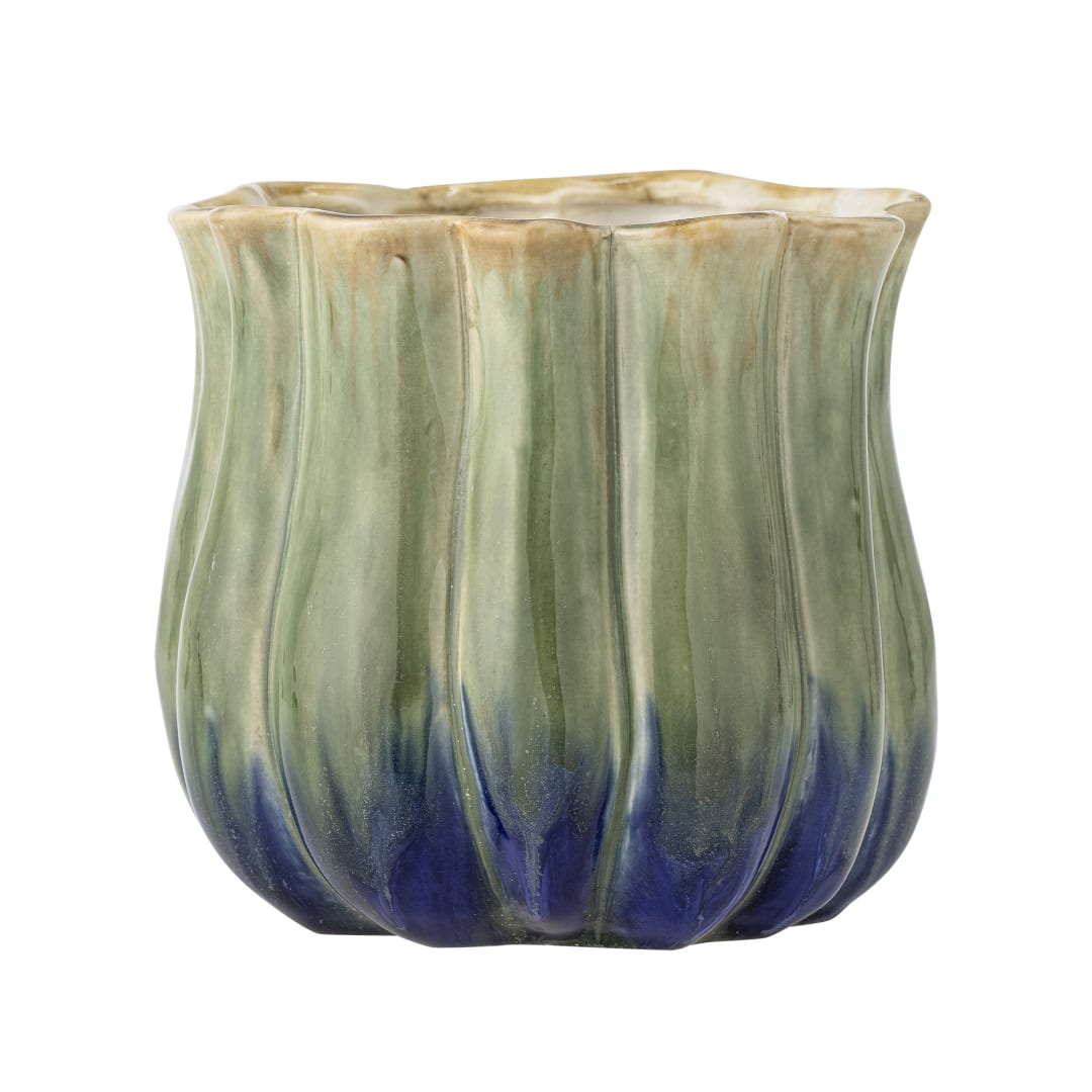 82072808 - Jenner Flowerpot, Green, Stoneware STOCK: 289