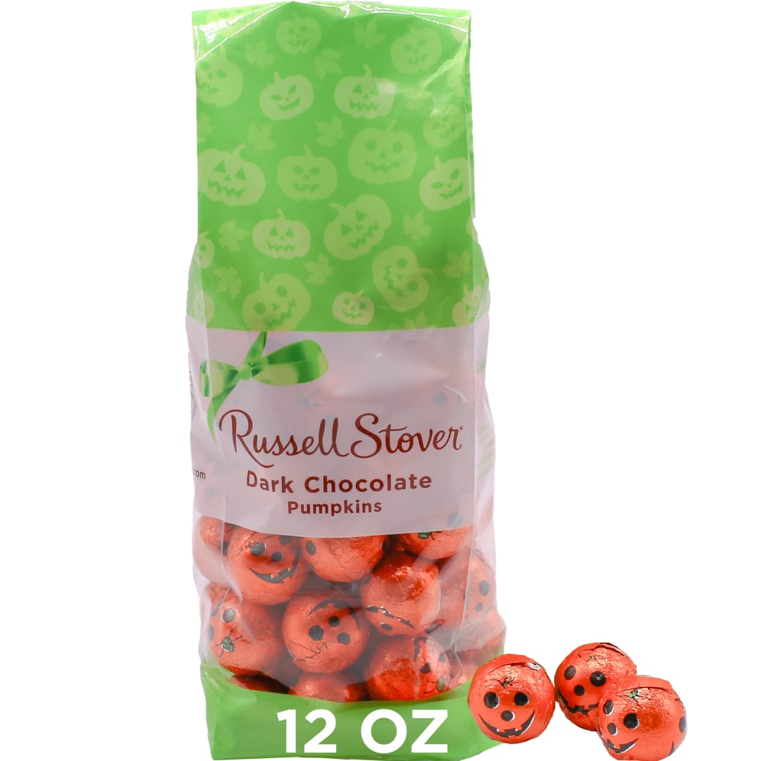RUSSELL STOVER Halloween Solid Dark Chocolate Pumpkins, 12 oz Bag