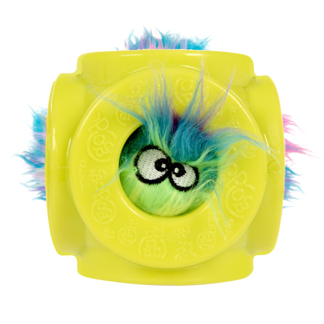 goDog Cage Ball 2-in-1 Burrow Bouncer with Rainbow Furballz Squeaky Plush Dog Toy