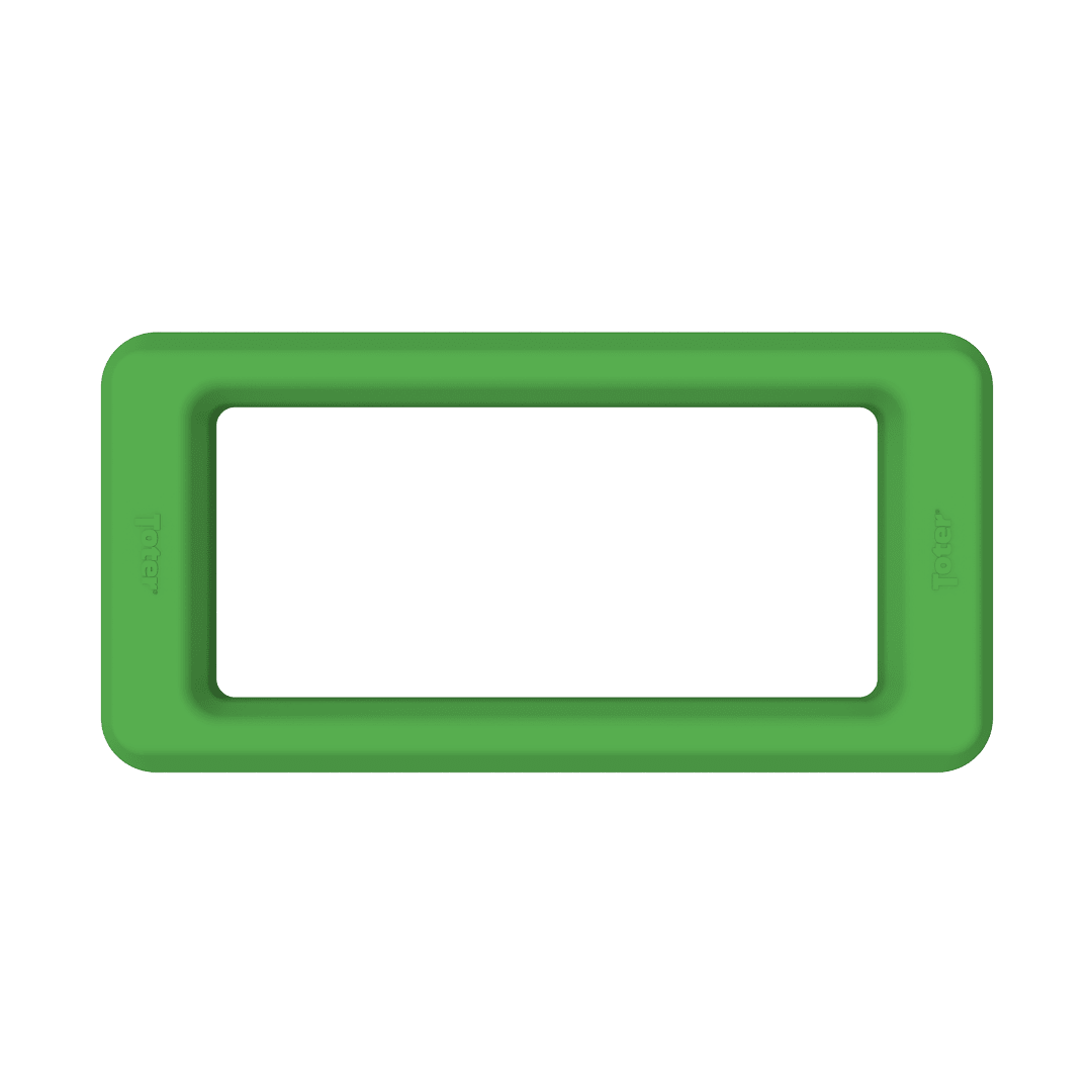 Slimline Rectangular Trash Can Lid with Open Top - Bright Lime Green