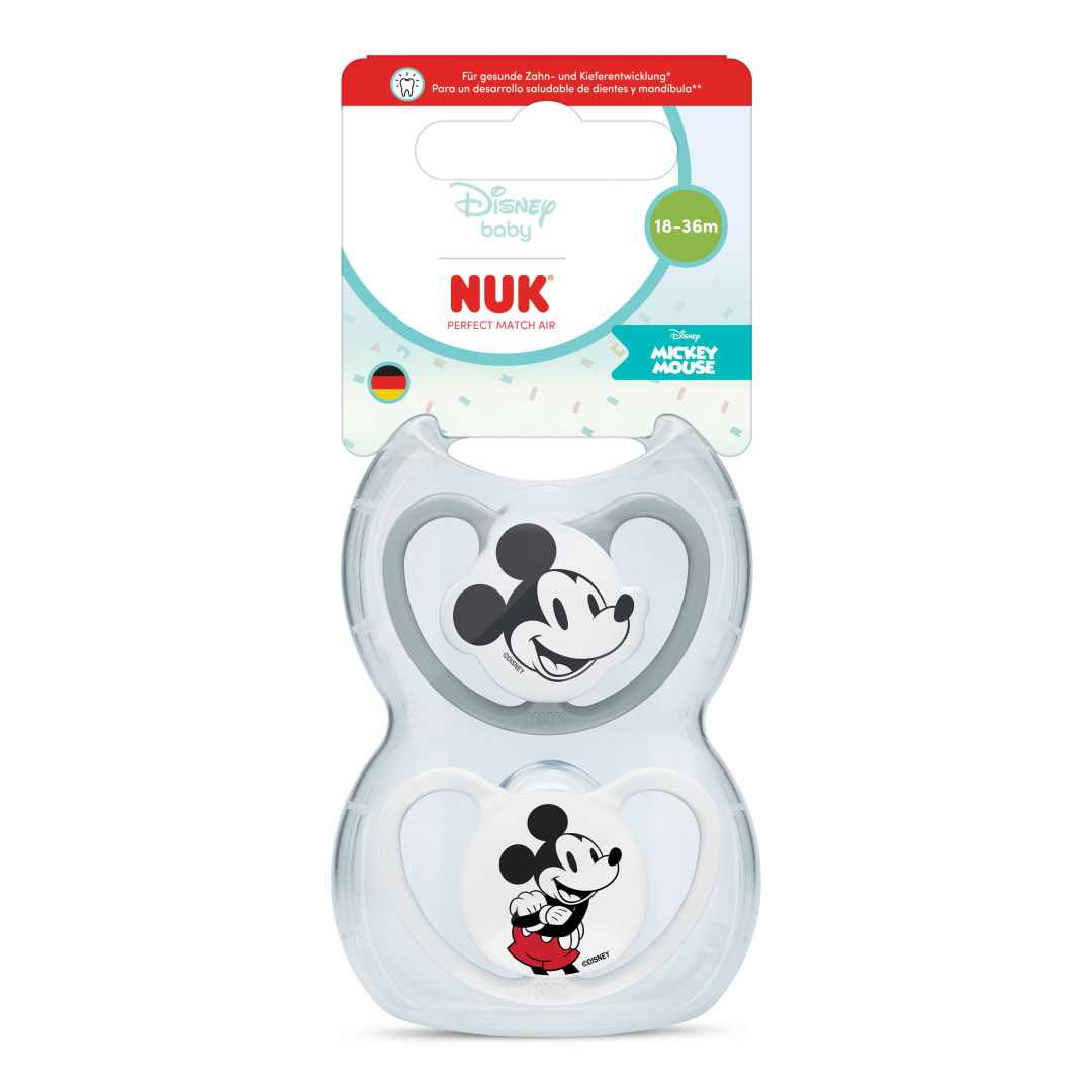 NUK PM PACI SI3 AIR MICKEY CL2 GREY 2/BO