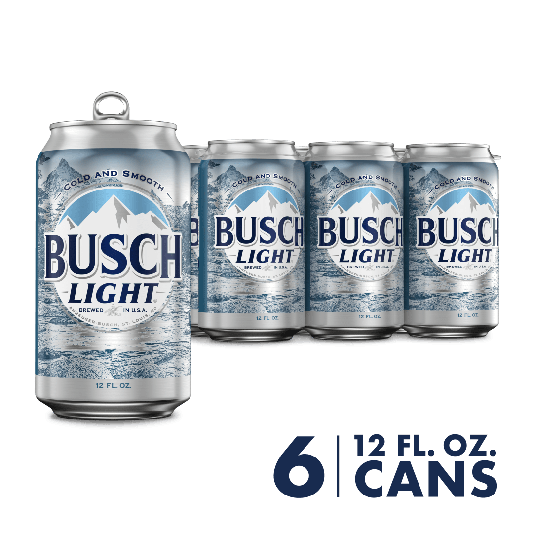 Busch Light Lager Beer 6 Pack 12 fl oz Cans