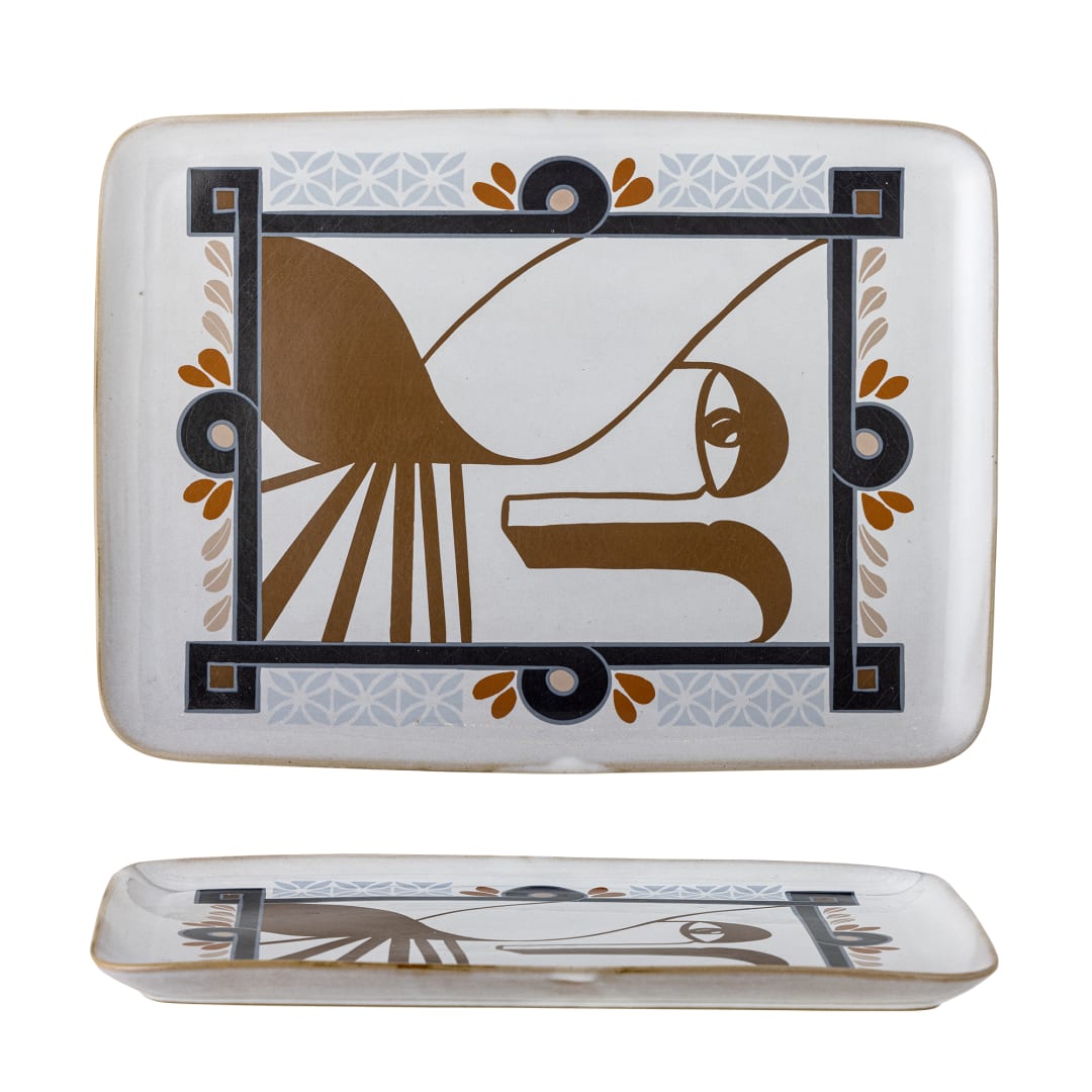 82062452 - Rudaur Serving Plate, Multi, Stoneware STOCK: 39