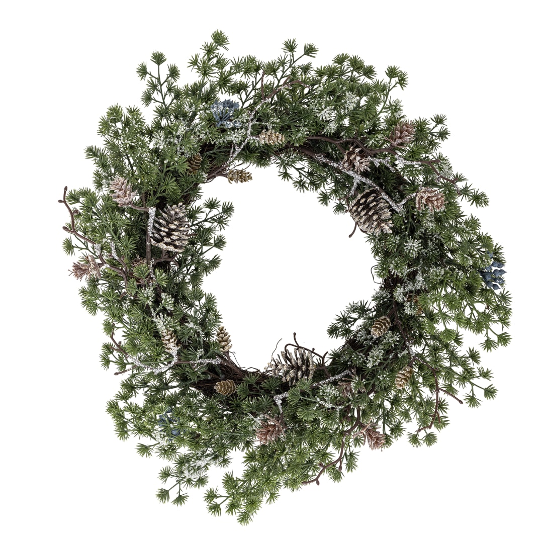82072345 - Cedar Wreath, Green, Artificial Flowers STOCK: 233