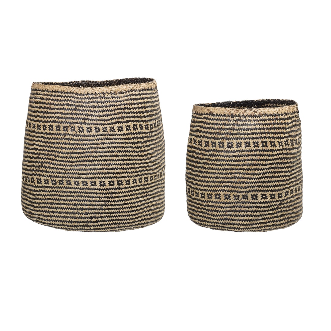 90903659 - Heddy Basket, Black, Seagrass STOCK: 147