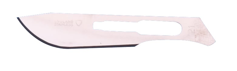 KRUUSE Stainless Steel Scalpel Blade, No 21, Sterile