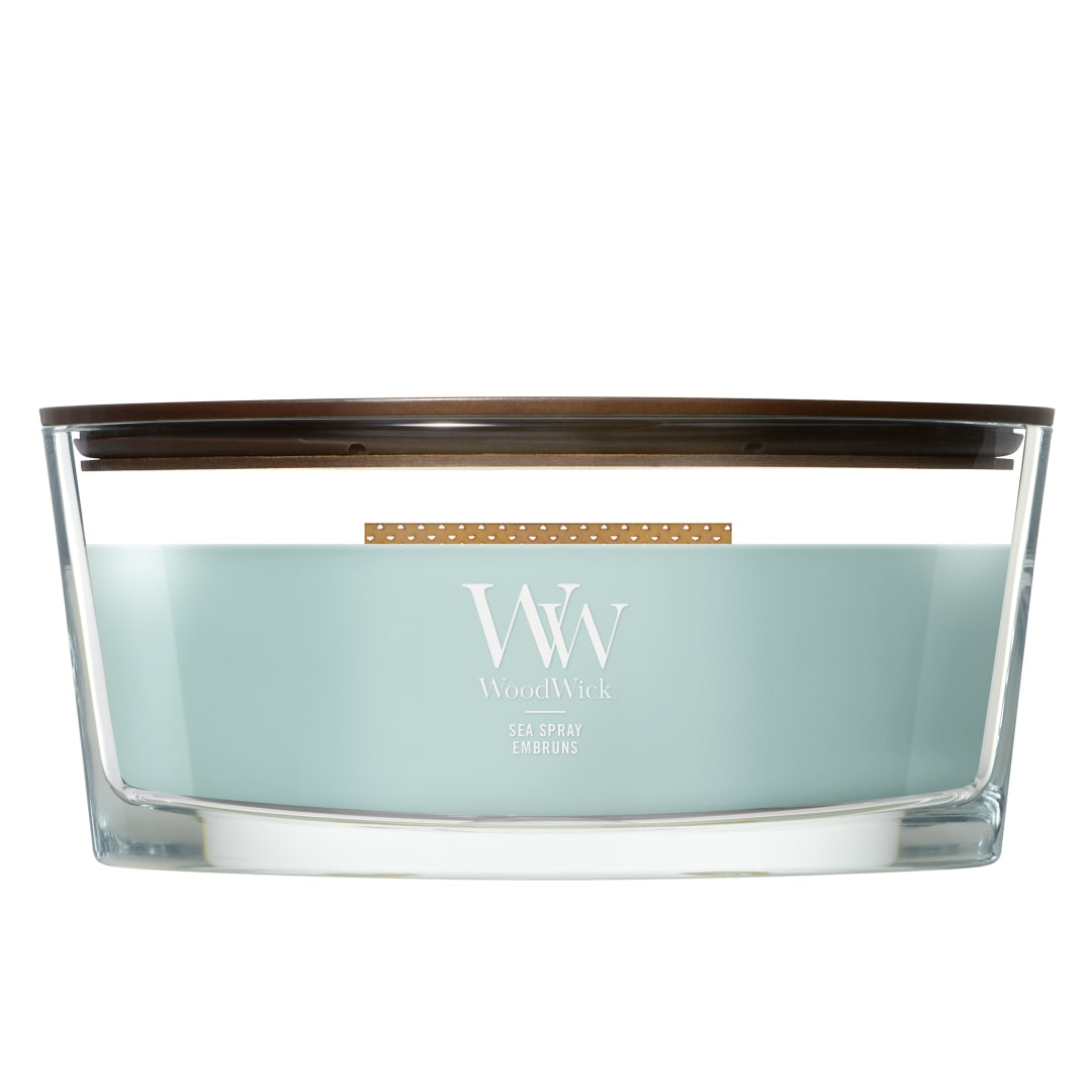 WoodWick Vela perfumada | Vela Elipse | Marine Drift | Regalos perfectos para mujeres