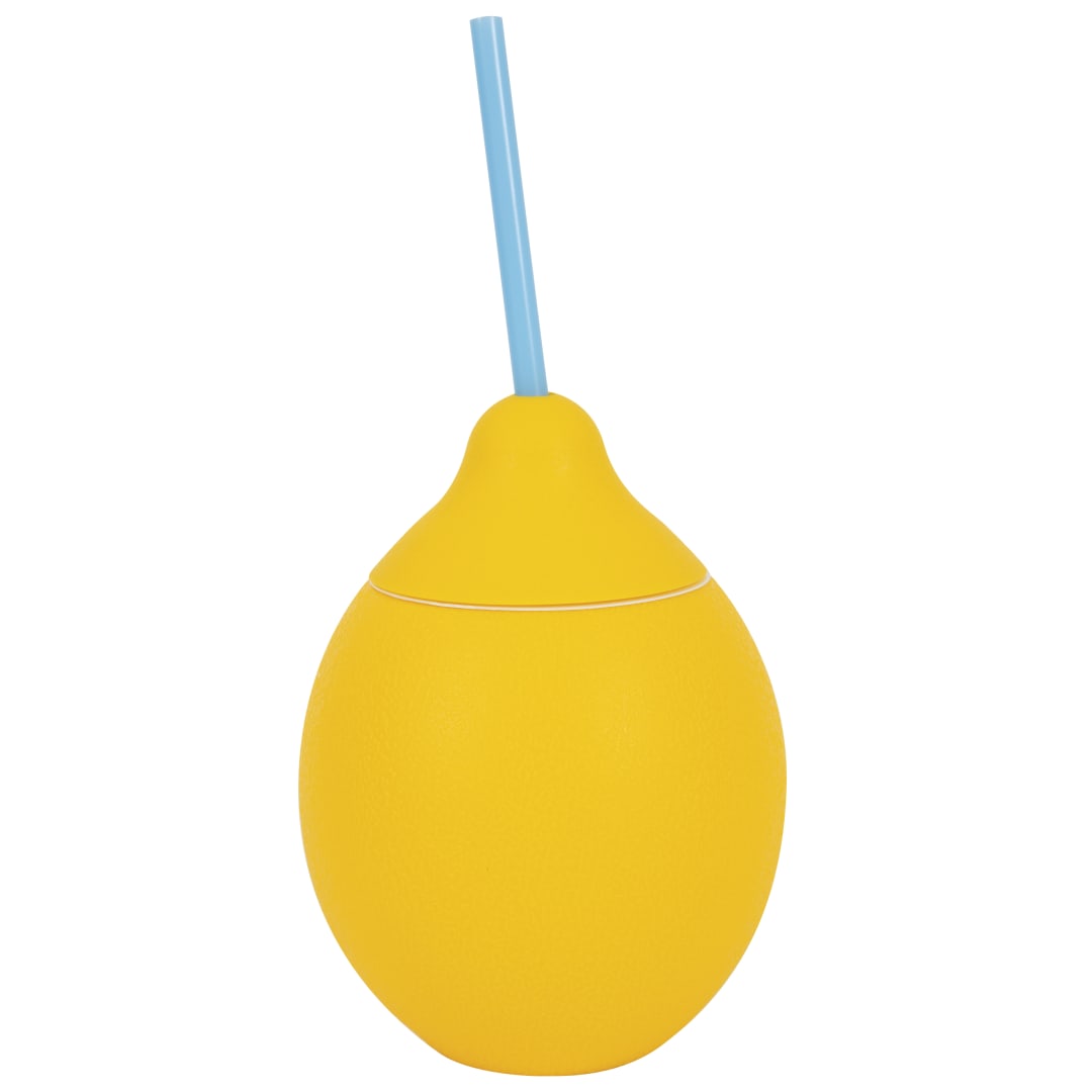 Dolce Vita Lemon-Shaped 23oz Plastic Tumbler with Straw