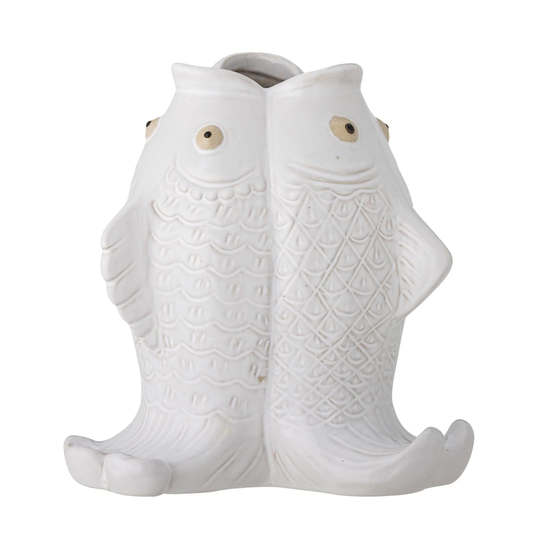 82061387 - Fili Vase, White, Stoneware STOCK: 300