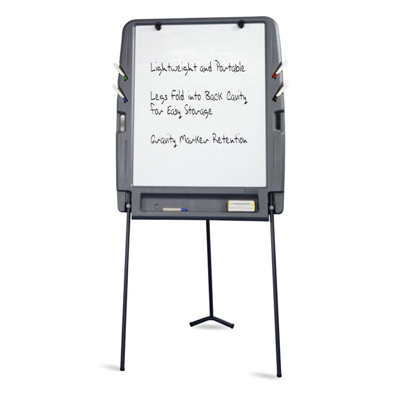 Ingenuity™ Portable Flipchart Easel, Dry Erase Surface, Charcoal