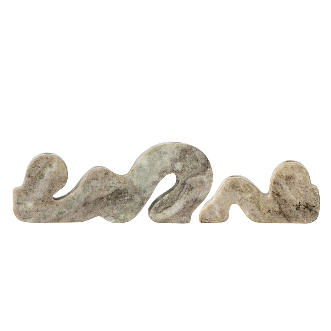 82068441 - Liabella Candle Holder, Nature, Marble STOCK: 247