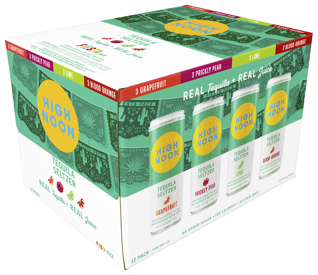 High Noon Fiesta Pack Tequila Hard Seltzer Variety Pack 12 355ml Cans