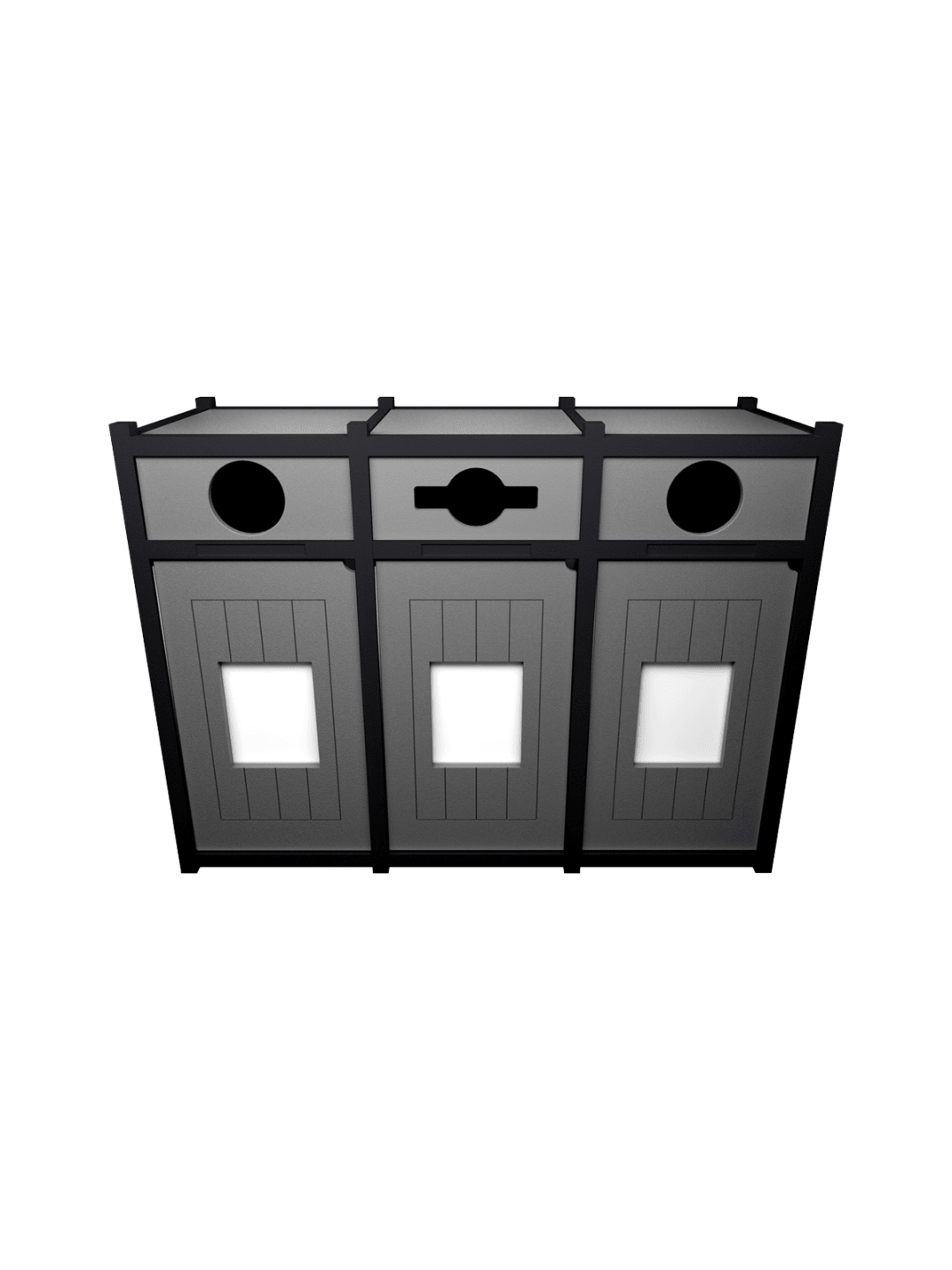  VISION - Triple - Unit - Circle-Mixed-Circle - Grey-Black