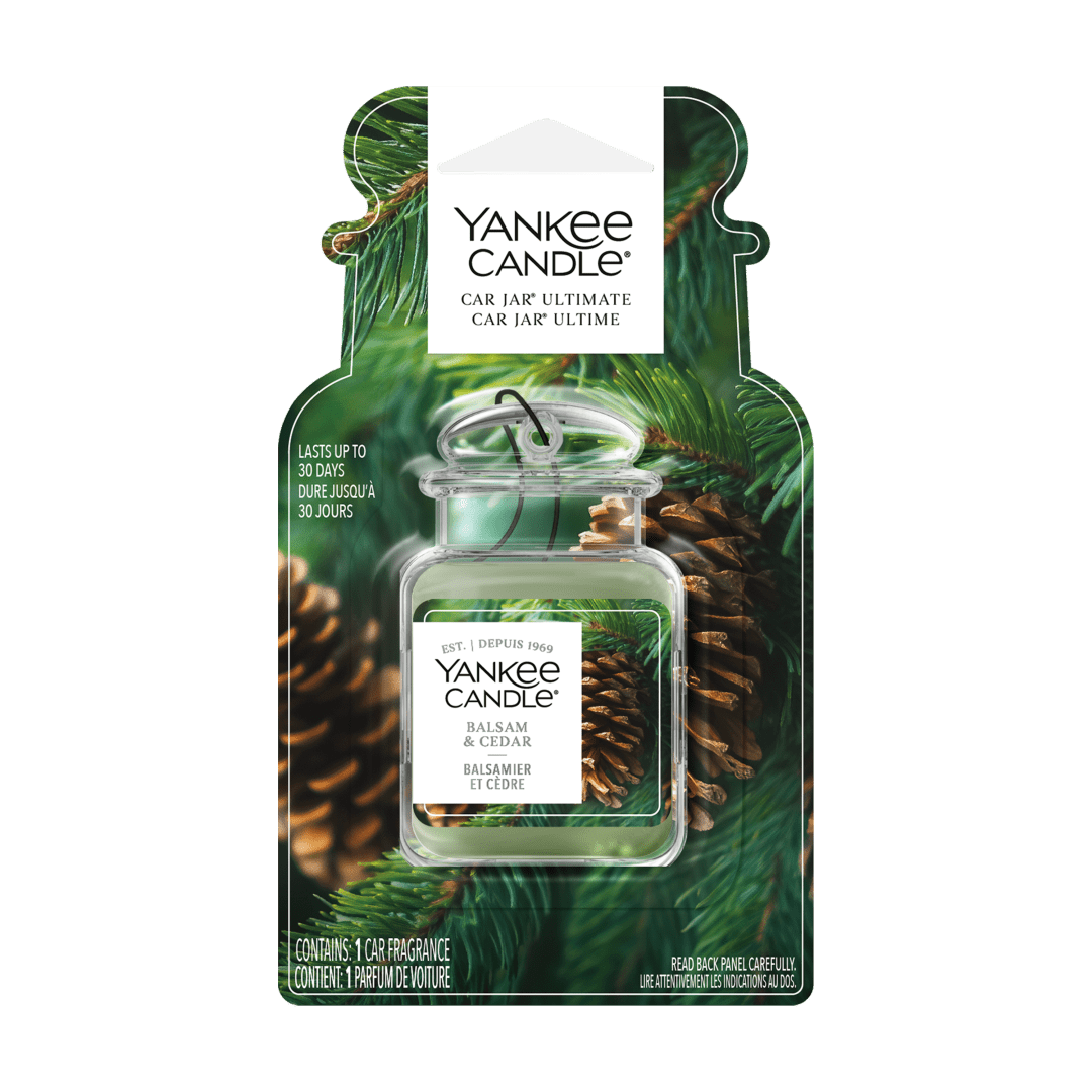 Désodorisant de voiture Yankee Candle Car Jar Ultime, parfum Baume et Cèdre