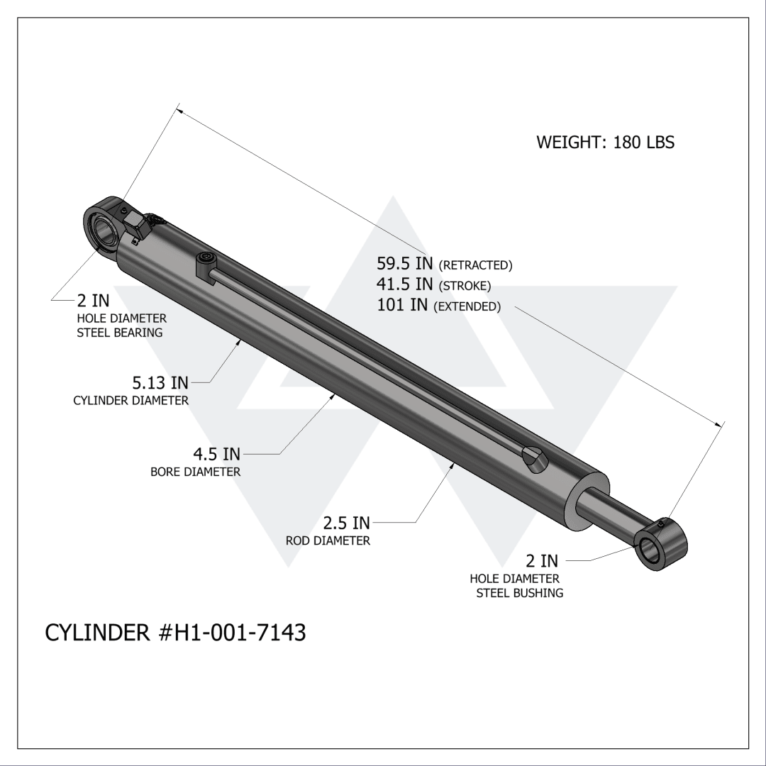 Wastebuilt® Replacement for Heil Arm Cylinder with Sensor