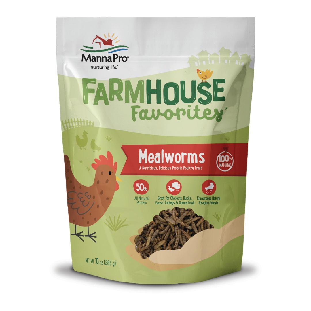 Manna Pro Farmhouse Favorites Mealworms Poultry Treat - 10oz