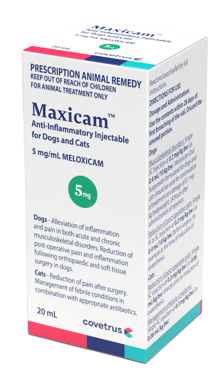 Covetrus Maxicam Meloxicam 5mg/mL Solution for Injection, 20mL