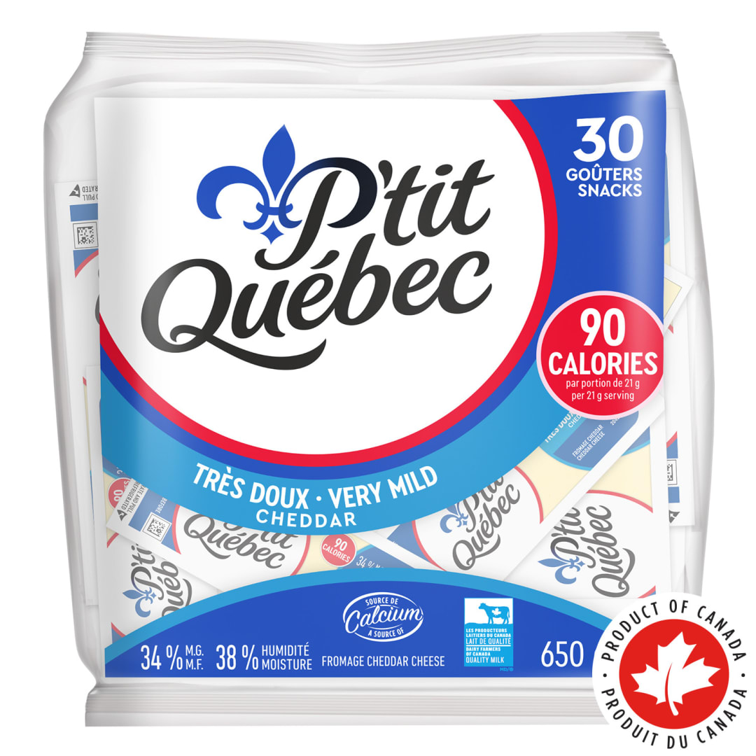 P'tit Québec Very Mild Cheddar Cheese Snacks