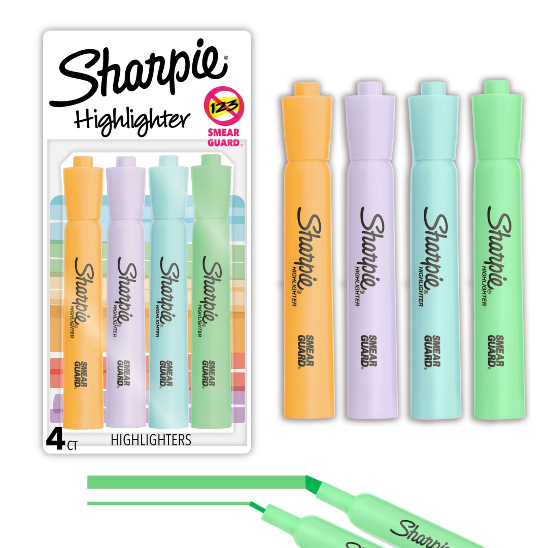 SHARPIE TANK PASTEL HL ASST 4CT RFID