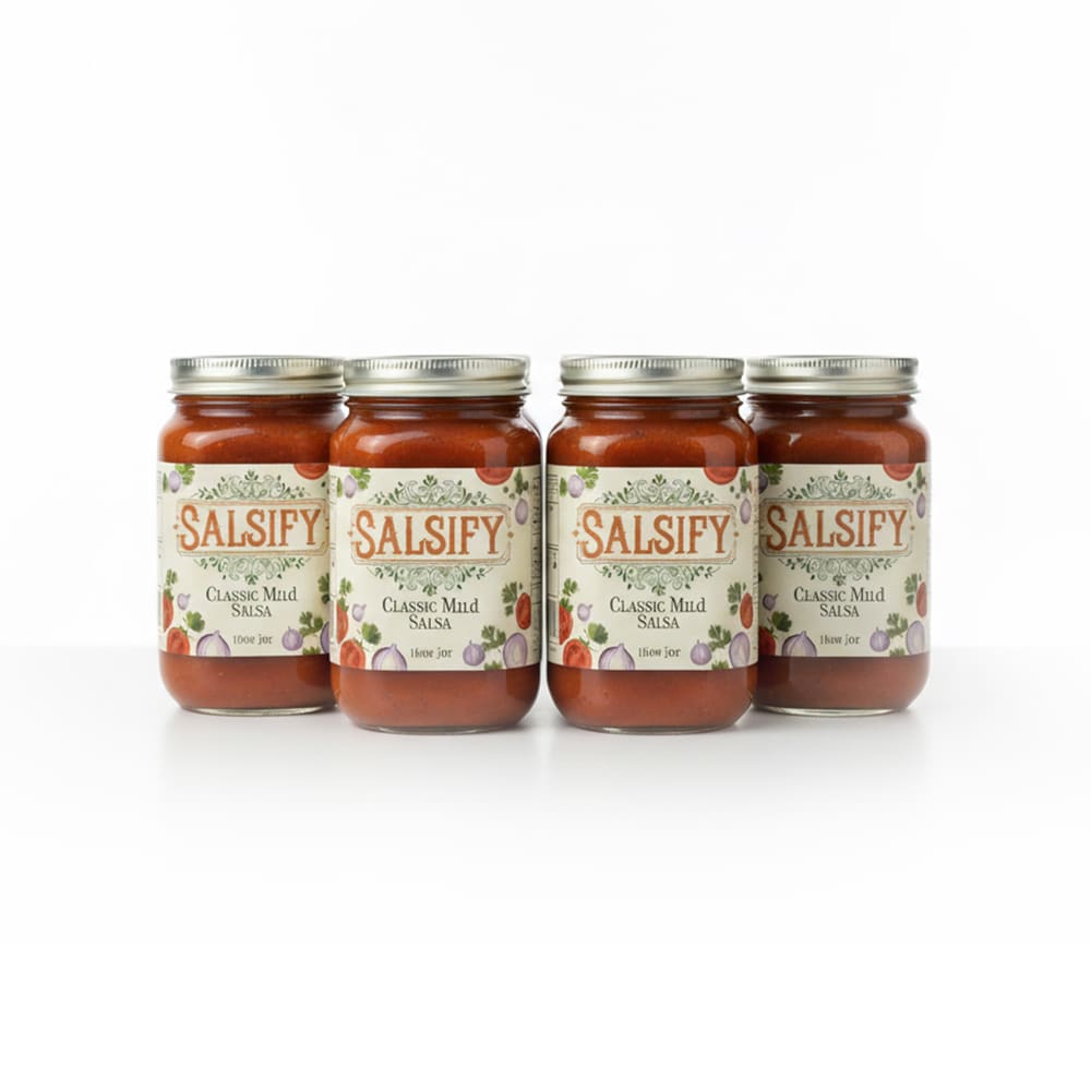 Salsify Classic Mild Salsa, 4 Pack of 16oz Jars