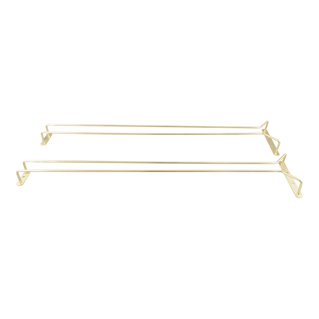 BRGH-24/PKG - GLASS HANGER 24" BRASS 2/PKG
