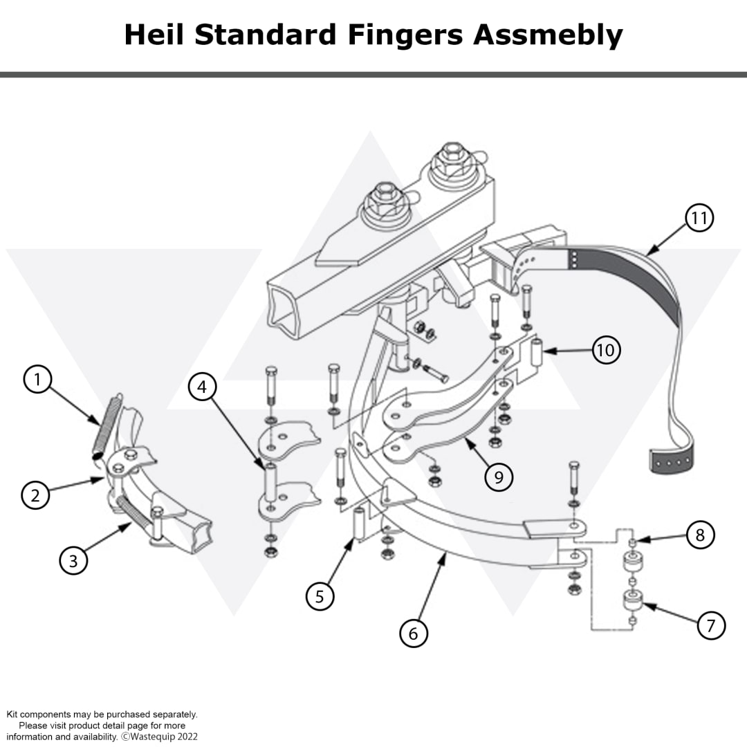 Wastebuilt® Replacement for Heil Standard Fingers Assembly